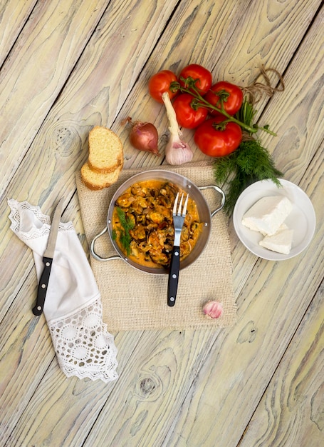 Zestaw domowych potraw